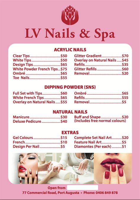 Lv nails prices